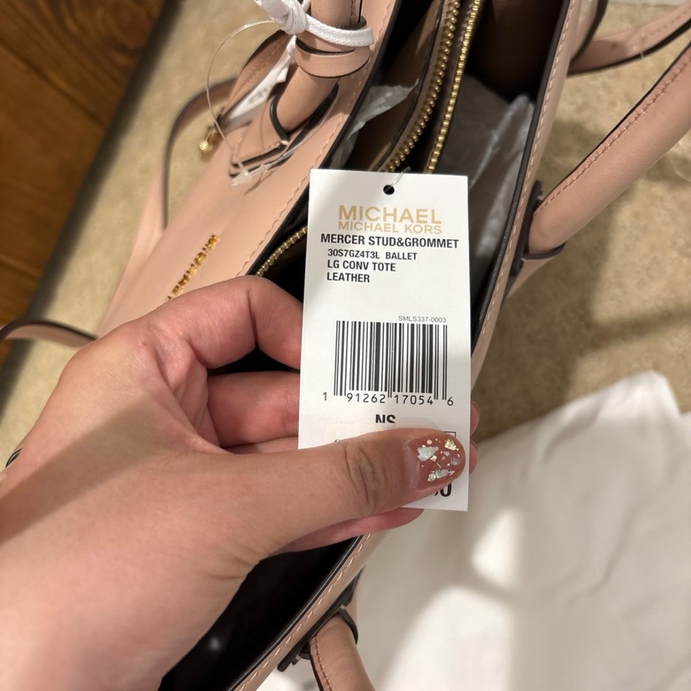 Michael Kors Blush Pink Studded Satchel - Picture 5 of 7